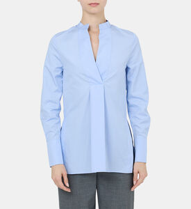 قميص قطن بياقة بشكل V