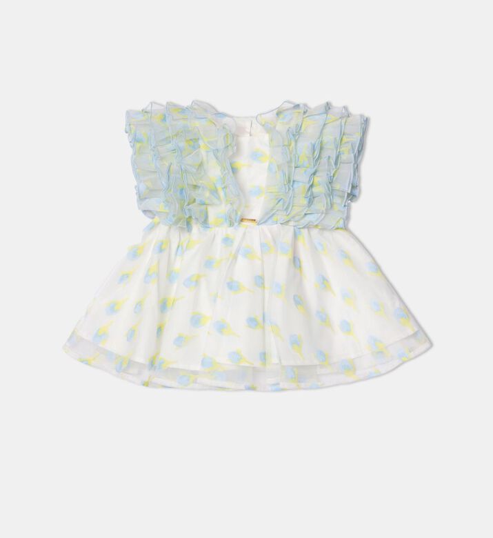 Layered Ruffle Sleeve Dress