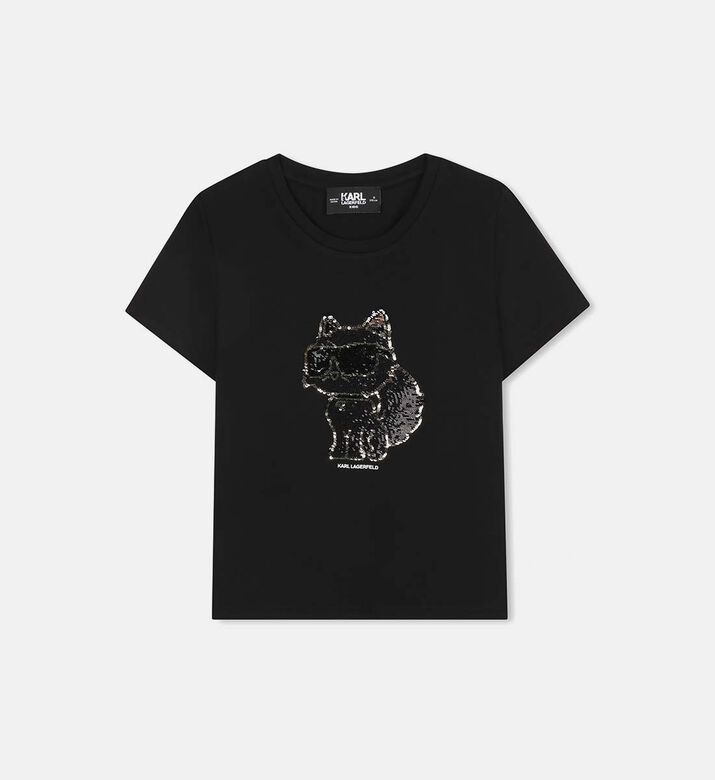 Sequined Choupette Short-sleeve T-shirt
