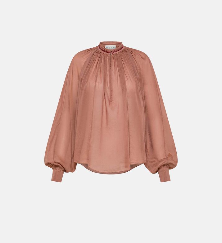 Bohemian Cotton-silk Voile Blouse