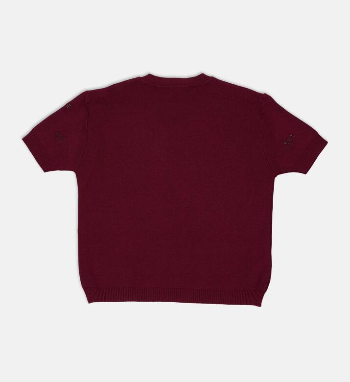 Logo-embellished Short-sleeve Sweater