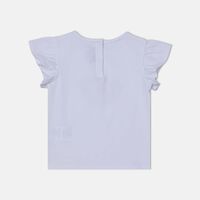 Illustration-print Ruffled Sleeves T-shirt