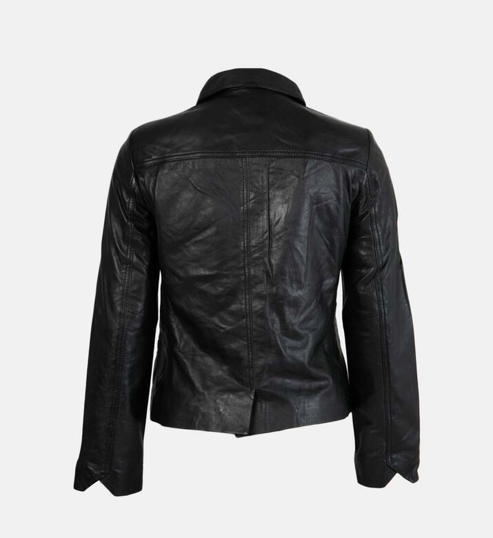 Liam Leather Fitted-cut Jacket Liam Leather Fitted-cut Jacket