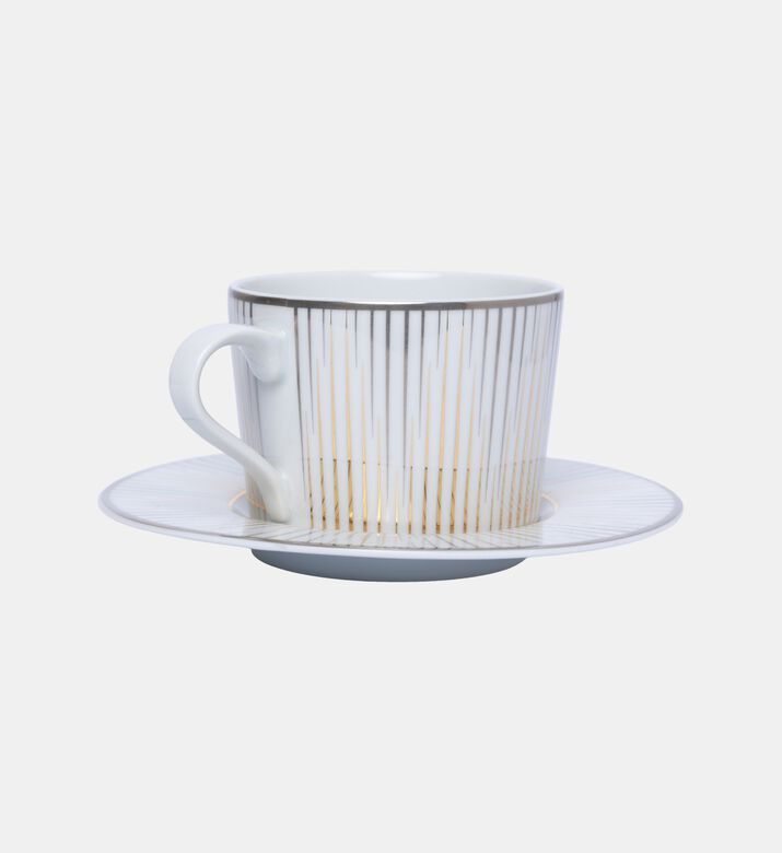 Glint Porcelain Gold Details Tea Cup Saucer Set