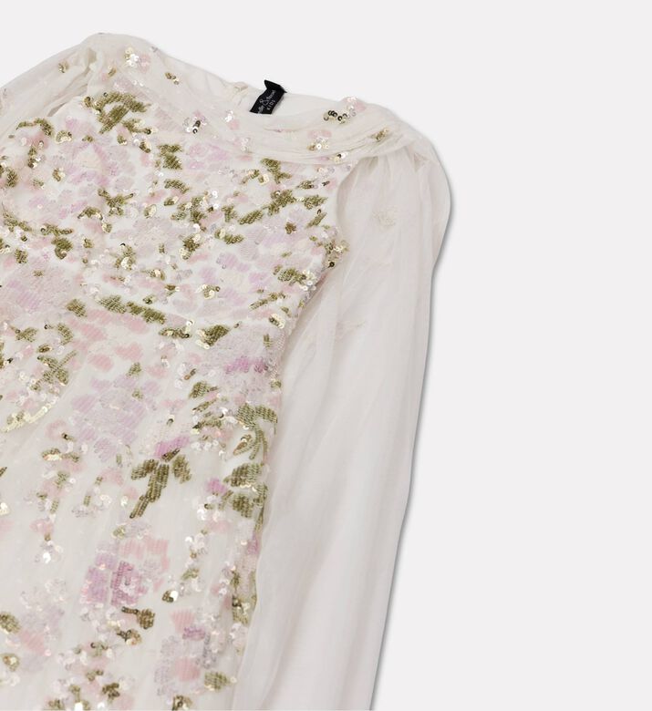 Needle & Thread Dress Wisteria, White, 12-years, Packshot View