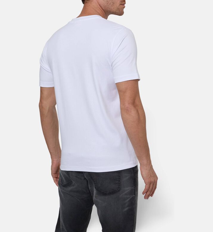 Diesel Silver Logo-detail Straight-cut T-shirt, White, S, Model View