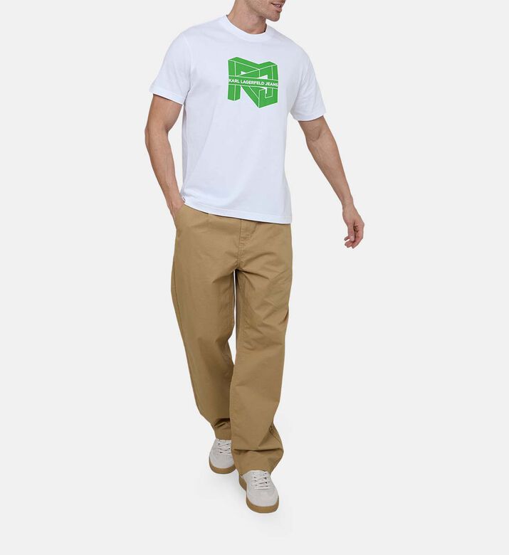 تيشيرت بطبعة شعار مكعب