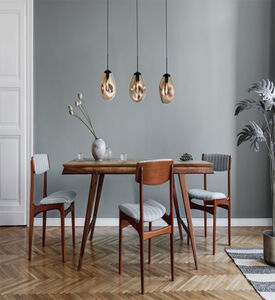 Masterlight Lava Triple Organic Glass Ceiling Lamp, Packshot View