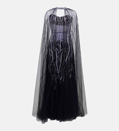 Sequin Embellished Flared Dress