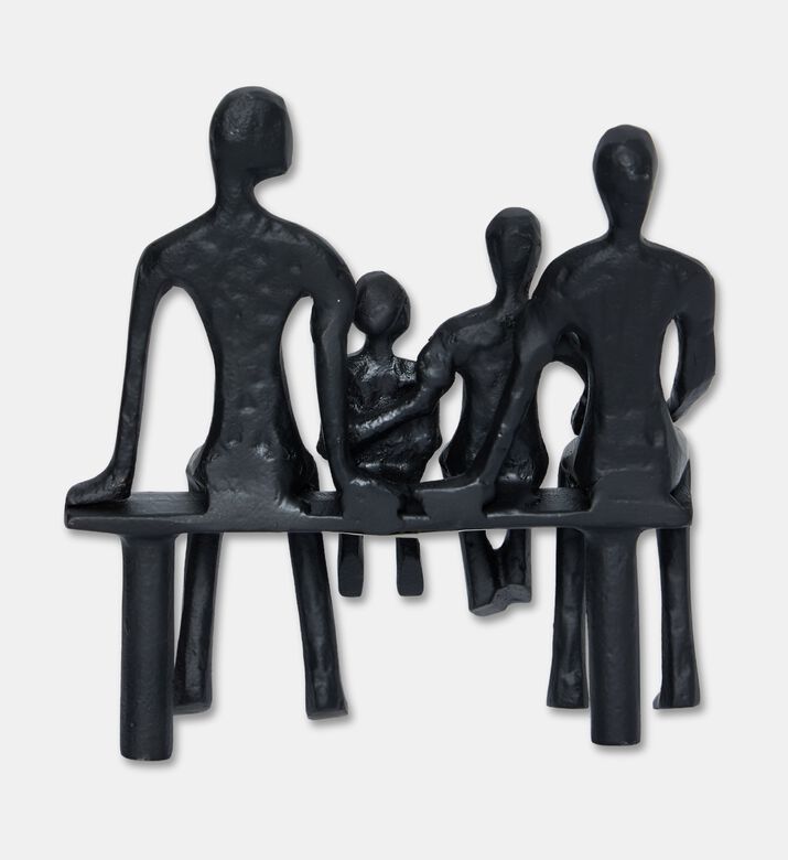 Home Deco and More Family Bench Figurine Sculpture, Packshot View