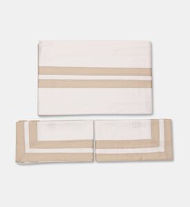 Philipp Plein Stripe Pattern Double Bed Set, White, 240x220-cm, Packshot View