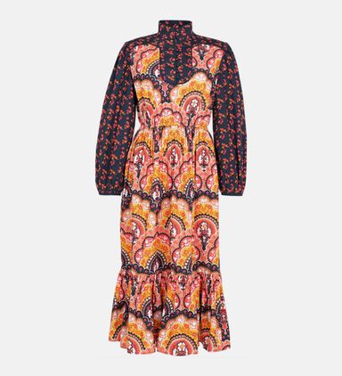 Flower Fall Midi Dress