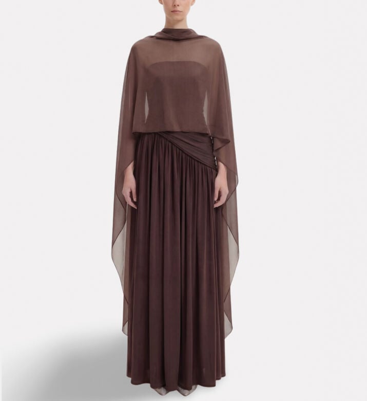 JW PEI Tulle Cape Shawl, Model View