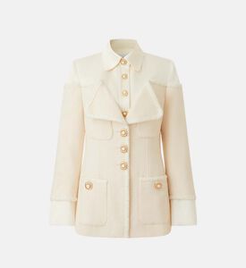 Textured Button-front Coat