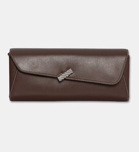 Mlouye Calf Leather Isla Grab Wallet, Dark-brown, Packshot View