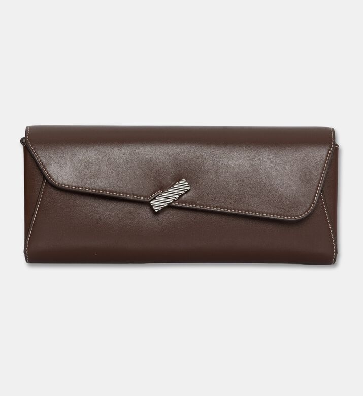 Mlouye Calf Leather Isla Grab Wallet, Dark-brown, Packshot View