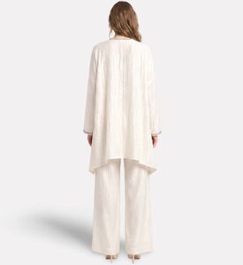 Savanna Silk Overlay Cape Blouse, Model View