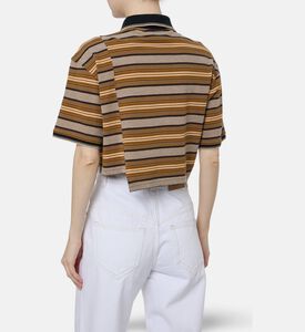 Isabel Marant Striped Knit Crop Polo, Model View