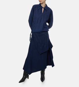 Martan Selin Drawstring Neckline Shirt, Model View