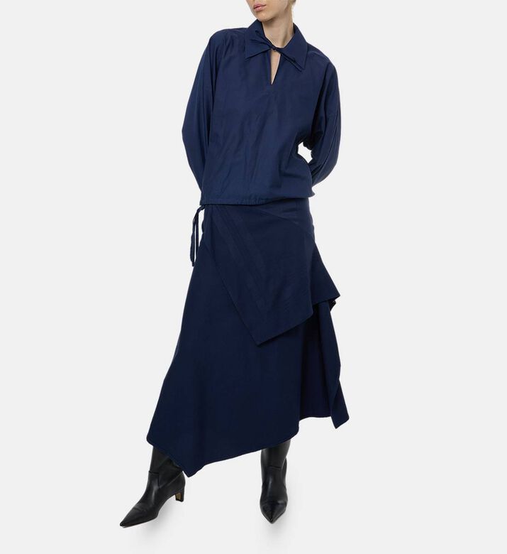 Martan Selin Drawstring Neckline Shirt, Model View