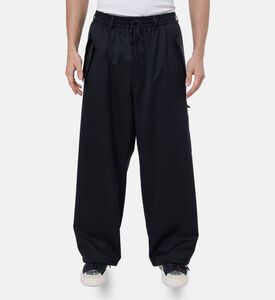 بنطال رياضي واسع الساقين بخصر مطاطي ورباط