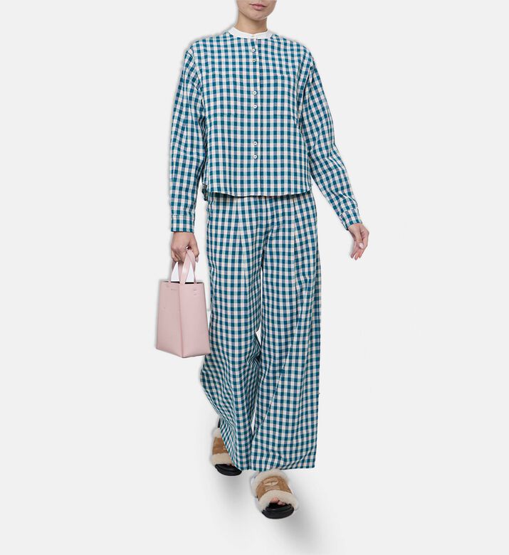 Forte-Forte Gingham Elastic Waist Pants, Model View