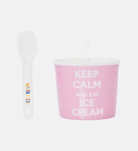 Easy Life Porcelain Graphic Design Ice Cream Bowl, Pink, Packshot View
