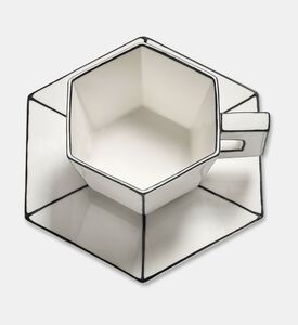 Serax Black-n-white Cappuccino Cup Saucer, Packshot View