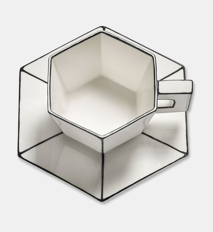 Serax Black-n-white Cappuccino Cup Saucer, Packshot View