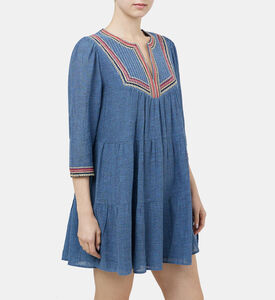 فستان سيانا قصير مطرز