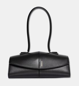Jil Sander Linea Shoulder Leather Bag, Black, Packshot View