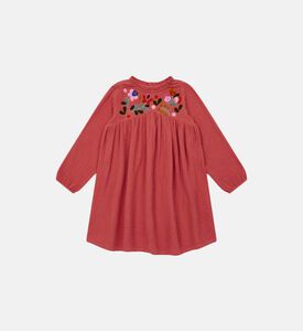 فستان شاش مزدوج من خشب الورد السعيد