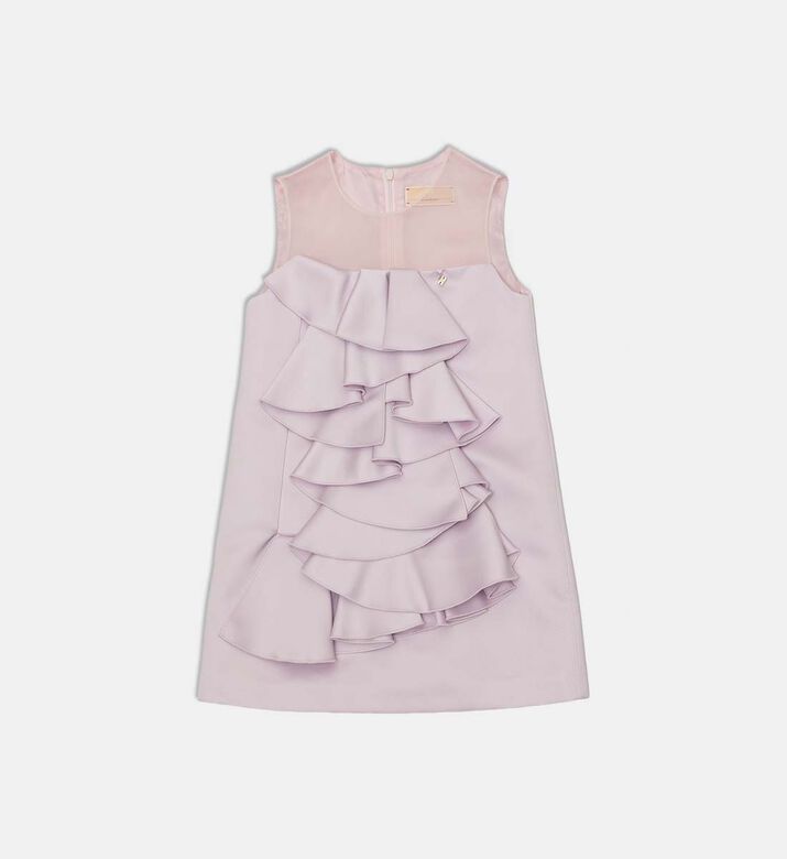 Ruffle Detail Sleeveless Flared Dress