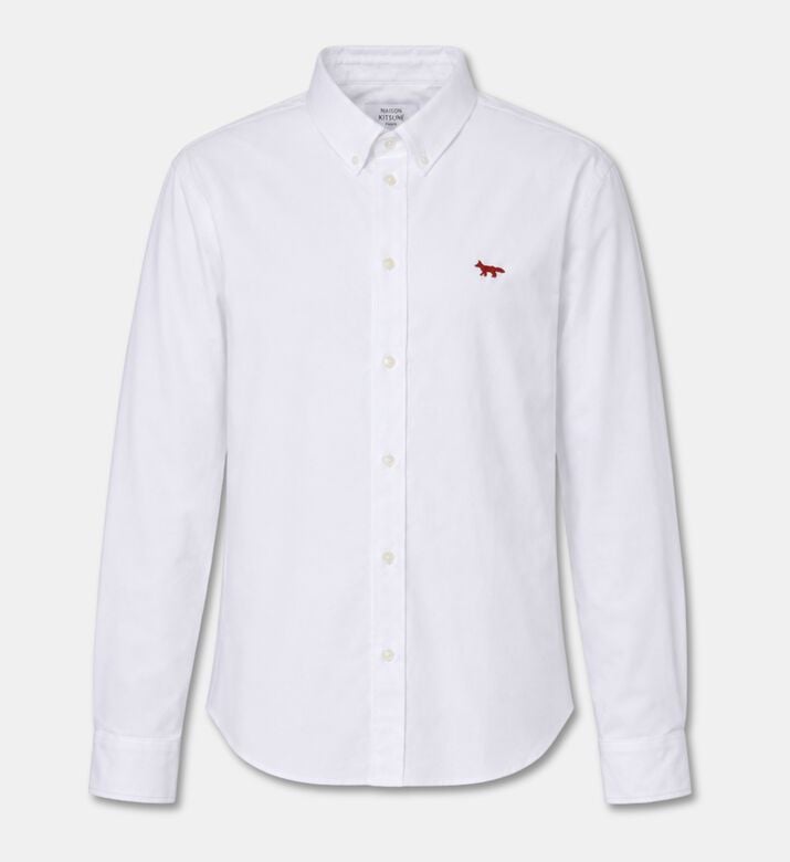 Maison Kitsune Fox Cotton Button-down Shirt, White, Xl, Packshot View