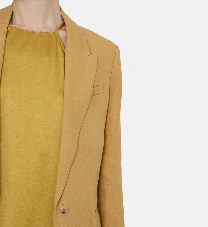 Linen Canvas Belted Jacket