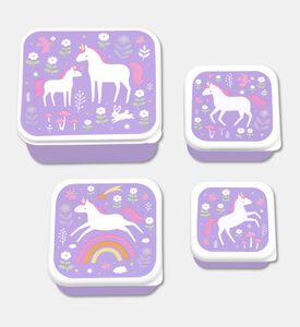 A Little Lovely Company Lunch Snack Box Unicorn-set, Packshot View