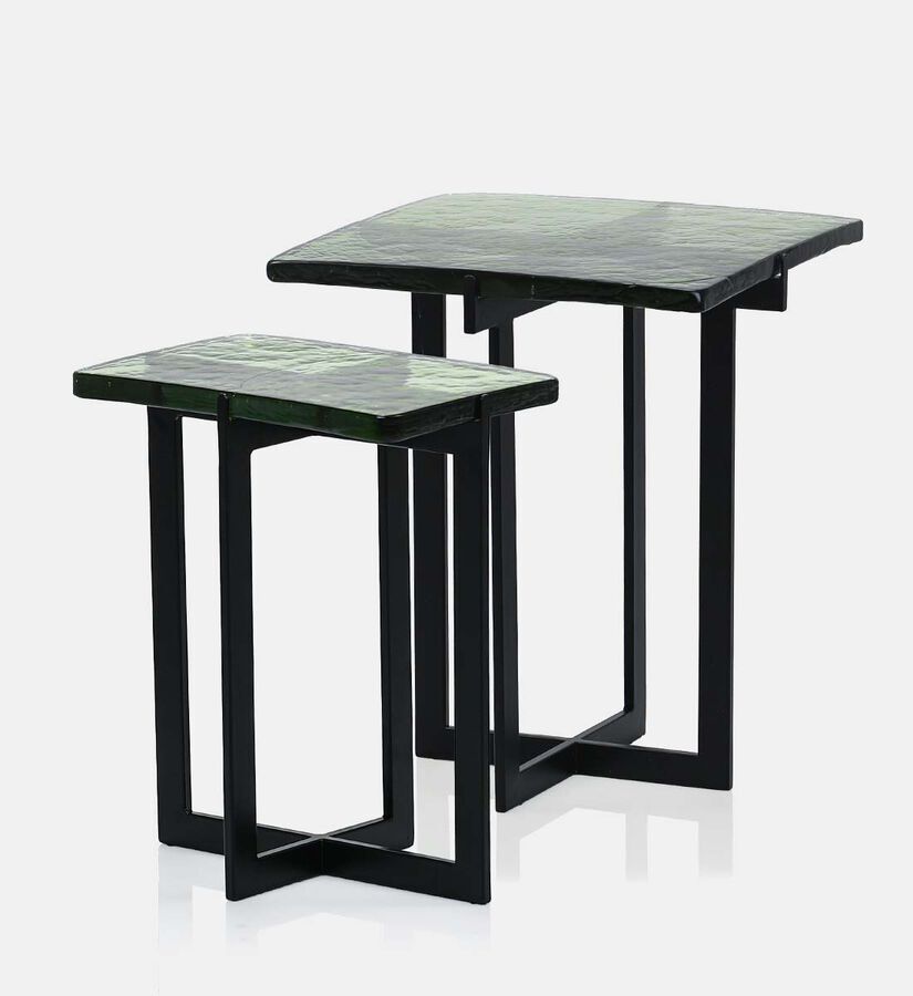 Glass on sale lamp table
