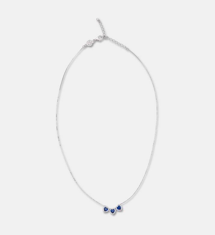 Nomination All My Love Triple Heart Blue Cubic Zirconia Silver Necklace, Packshot View