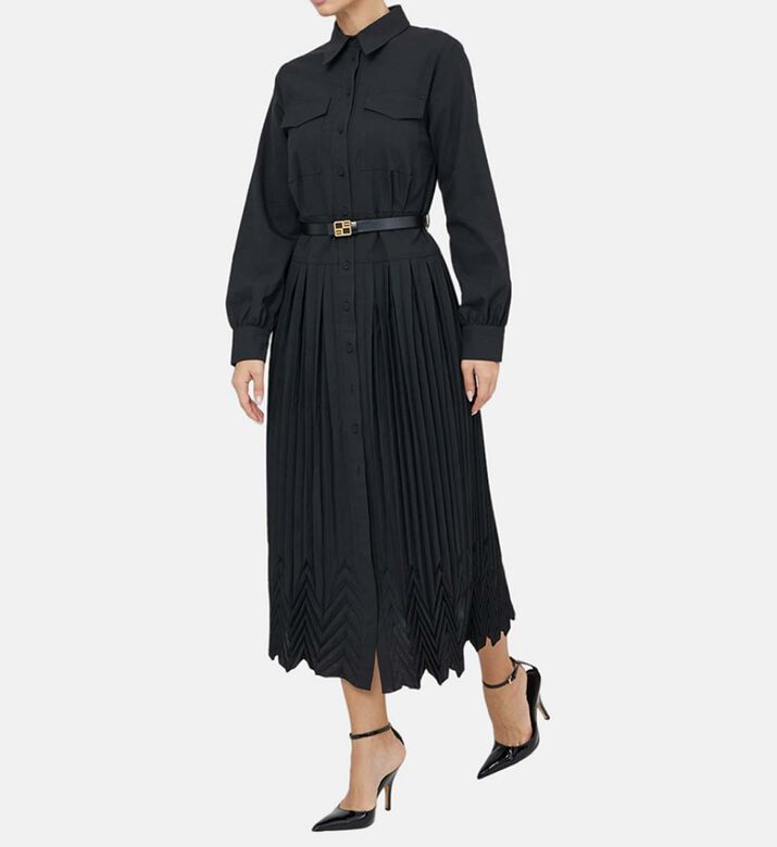 Handmade Pleats Chemise Dress