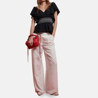 Linen French Pockets Palazzo Pants