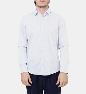 قميص بياقة بقصة ضيقة بنقشة أحرف الماركة