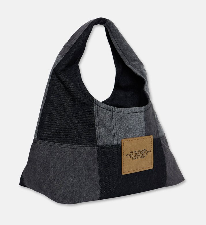 Marc Jacobs Denim Logo-print Top Handle Bag, Black, Packshot View