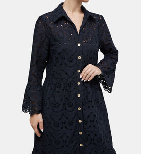 Embroidered Midi Shirt Dress Embroidered Midi Shirt Dress