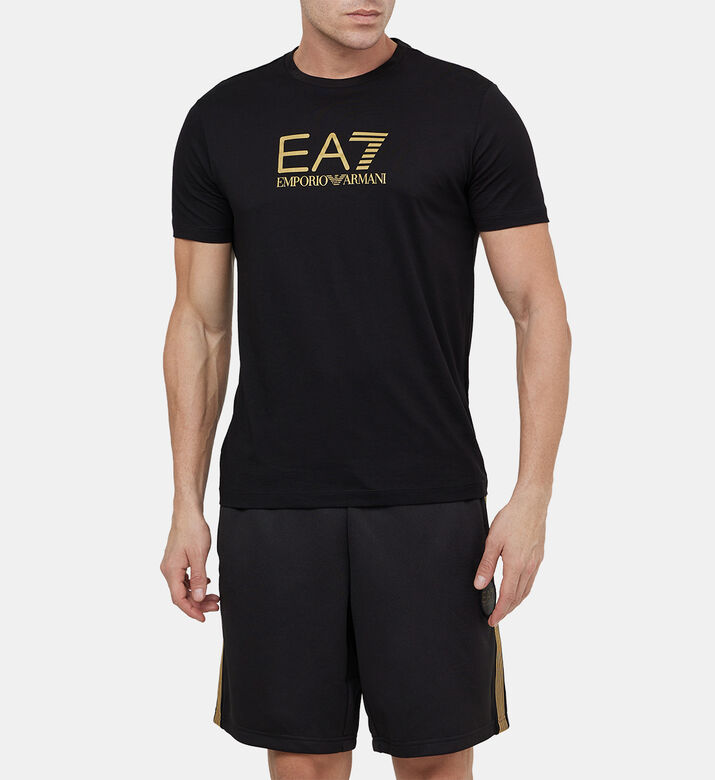Cotton Gold Logo-print T-shirt