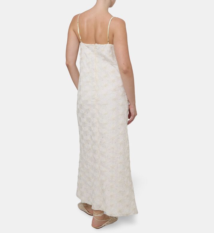 Baobab Floral-embroidered V-neck Maxi Dress, Model View