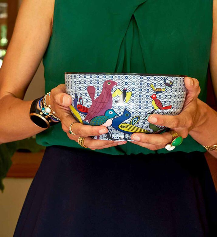 وعاء بورسلين طيور الجنة