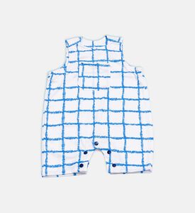 رومبر بخطوط زرقاء للبنات الصغيرات