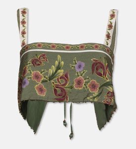 Agua Bendita Tropical Floral Square Neck Crop Top, Packshot View