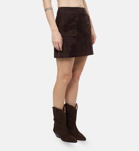 Zadig et Voltaire Suede Patch Pockets Mini Skirt, Model View