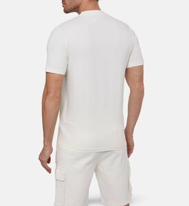 Karl Lagerfeld Jersey Cotton Palm Tree Graphic T-shirt, Champagne, Xl, Model View